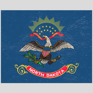 North Dakota Vintage Flag Design - US Custom Tees