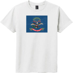 North Dakota Vintage Flag Youth T-Shirt White - US Custom Tees