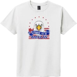 Proud To Be American Youth T-Shirt White - US Custom Tees
