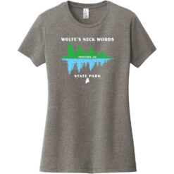 Wolfe's Neck State Park Maine Women's T-Shirt Gray Frost - US Custom Tees
