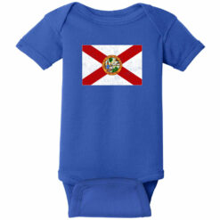 Florida Vintage Flag Baby One Piece Royal - US Custom Tees