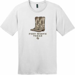 Fort Worth Texas Boots T-Shirt Bright White - US Custom Tees