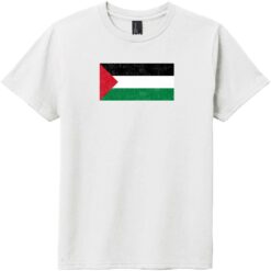 Palestine Vintage Flag Youth T-Shirt White - US Custom Tees