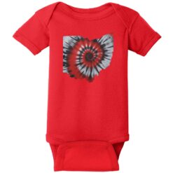 Ohio Tie Dye State Baby One Piece Red - US Custom Tees