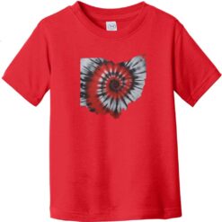Ohio Tie Dye State Toddler T-Shirt Red - US Custom Tees