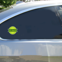 100% Organic Home Grown Car Sticker shown on a vehicle rear window
