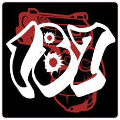 187 Gun Sticker – vinyl decal printed in the USA