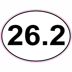 26.2 Marathon Oval Sticker – vinyl decal printed in the USA