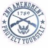 2nd Amendment Blue Stone Circle Sticker – vinyl decal printed in the USA