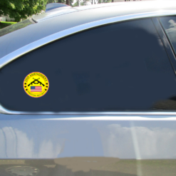 2nd Amendment Personal Security Circle Car Decal shown on a vehicle rear window