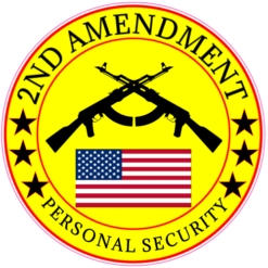2nd Amendment Personal Security Circle Decal – vinyl decal printed in the USA