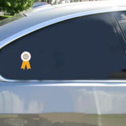 3rd Place Ribbon Car Sticker shown on a vehicle rear window