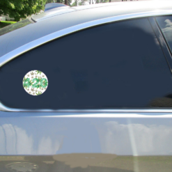 420 Cannabis Weed Circle Sticker – vinyl decal printed in the USA