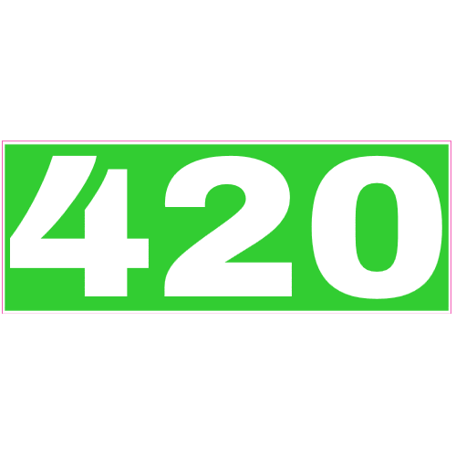 420 Green Sticker – vinyl decal printed in the USA