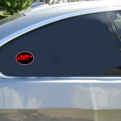 AR-15 Black Red Oval Decal – vinyl decal printed in the USA