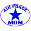 Air Force Mom Oval Sticker – vinyl decal printed in the USA