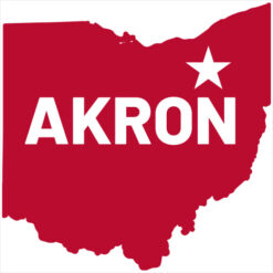 Akron Ohio Sticker – vinyl decal printed in the USA