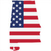 Alabama American Flag State Sticker – vinyl decal printed in the USA
