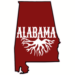 Alabama Roots State Sticker – vinyl decal printed in the USA