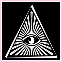 All Seeing Eye Triangle Sticker – vinyl decal printed in the USA