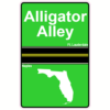Alligator Alley Road Sign Sticker – vinyl decal printed in the USA