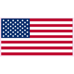 American Flag Decal – vinyl decal printed in the USA