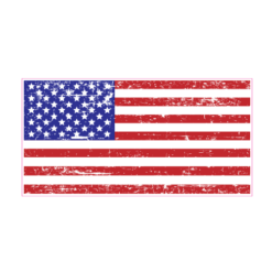 American Flag Distressed Sticker – vinyl decal printed in the USA