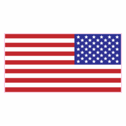 American Flag Sticker – vinyl decal printed in the USA