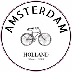 Amsterdam Bike Sticker – vinyl decal printed in the USA