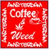 Amsterdam Coffee And Weed Sticker – vinyl decal printed in the USA