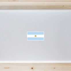 Argentina Flag Laptop Sticker shown on a laptop lid