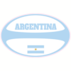 Argentina Rugby Ball Sticker – vinyl decal printed in the USA