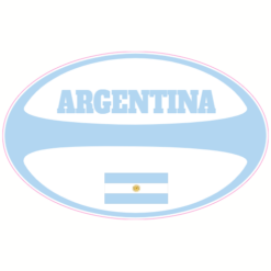 Argentina Rugby Ball Sticker – vinyl decal printed in the USA