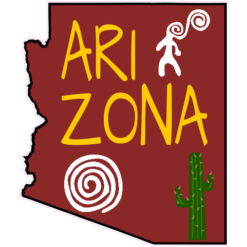 Arizona State Cactus Sticker – vinyl decal printed in the USA