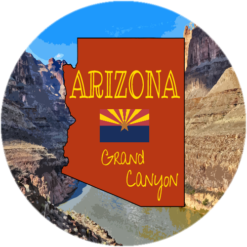 Arizona State Grand Canyon Sticker – vinyl decal printed in the USA