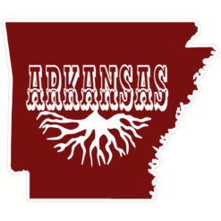 Arkansas Roots State Sticker – vinyl decal printed in the USA