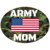 Army Mom Camouflage Oval Sticker – vinyl decal printed in the USA