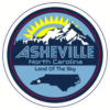 Asheville North Carolina Circle Sticker โ vinyl decal printed in the USA