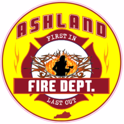 Ashland KY Fire Department Circle Sticker – vinyl decal printed in the USA