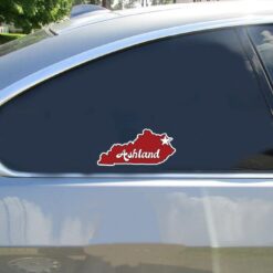 Ashland Kentucky State Car Sticker shown on a vehicle rear window