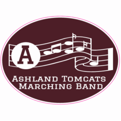 Ashland Tomcats Band Oval Sticker – vinyl decal printed in the USA