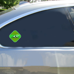 Aspen Colorado Mountain Car Sticker shown on a vehicle rear window