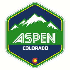 Aspen Colorado Snow Mountain Sticker – vinyl decal printed in the USA