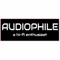 Audiophile A Hi Fi Enthusiast Sticker – vinyl decal printed in the USA
