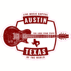 Austin Texas Live Music Capital Sticker – vinyl decal printed in the USA