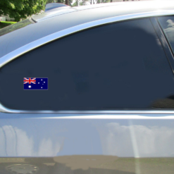 Australia Flag Car Sticker shown on a vehicle rear window