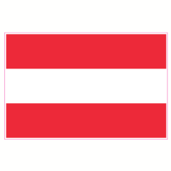 Austria Flag Sticker – vinyl decal printed in the USA