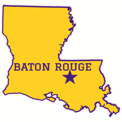 Baton Rouge Louisiana State Sticker – vinyl decal printed in the USA