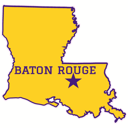 Baton Rouge Louisiana State Sticker – vinyl decal printed in the USA
