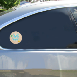 Beach Life Car Sticker shown on a vehicle rear window